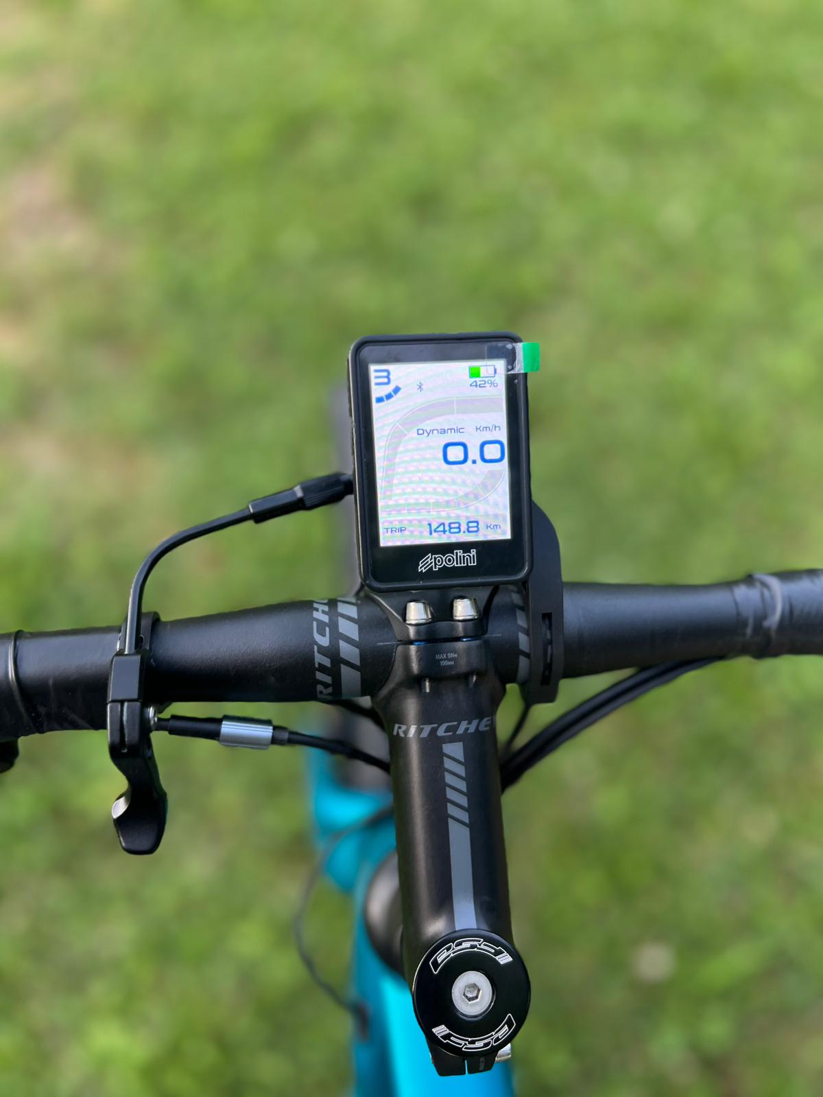 Gravel Bikel ESCAPE taglia L Polini 80Nm 500Wh + 500Wh Blue Reef