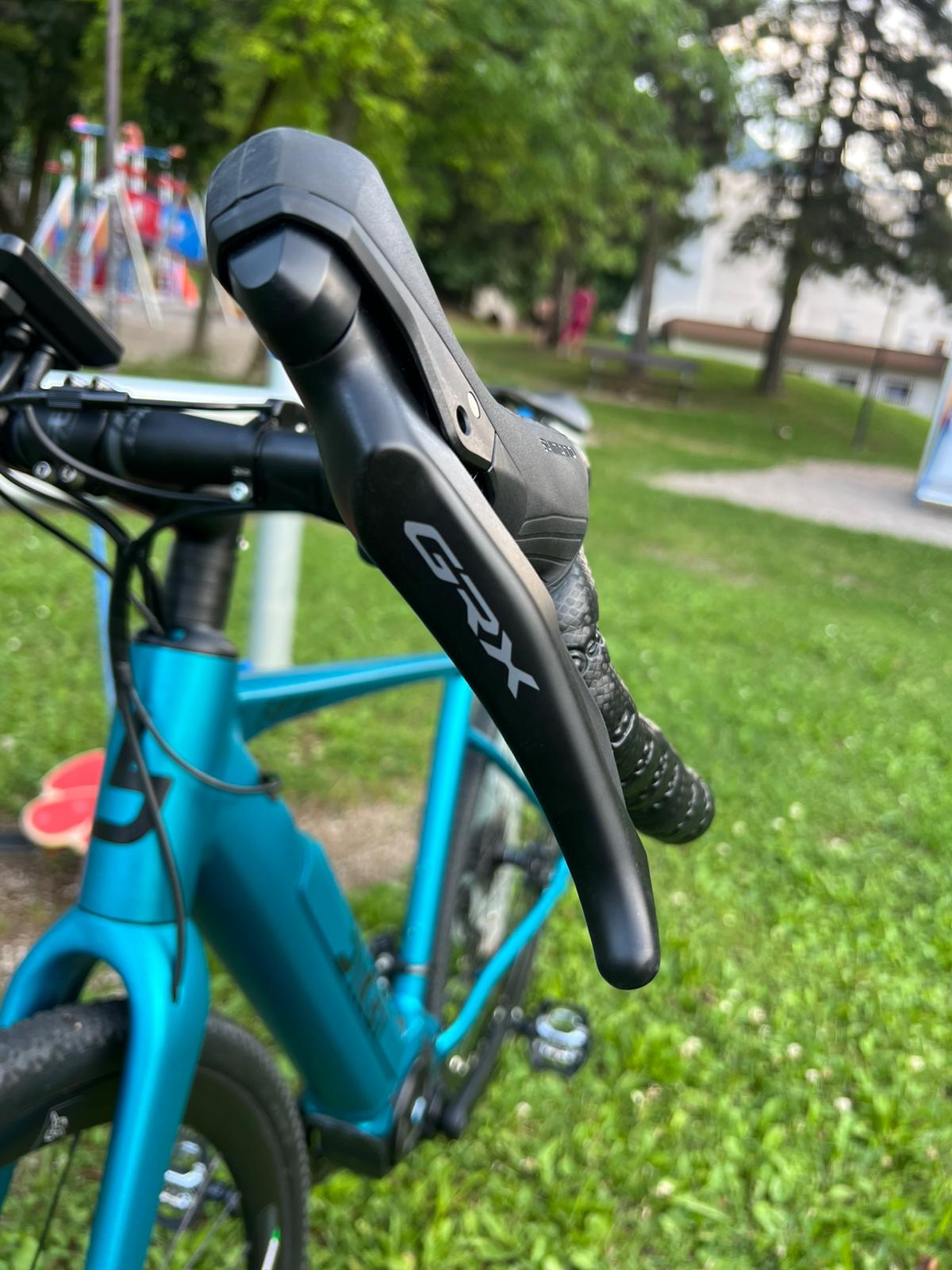 Gravel Bikel ESCAPE taglia L Polini 80Nm 500Wh + 500Wh Blue Reef