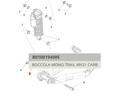 Boccola fissaggio ammortizzatore Fantic XTF 1.5 Carbon MY21