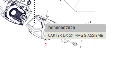 Carter motore SX + DX per Fantic XF1 Enduro 160 MY20