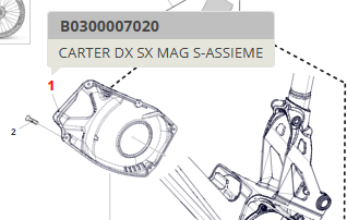 Carter motore SX + DX per Fantic XF1 Enduro 160 MY20