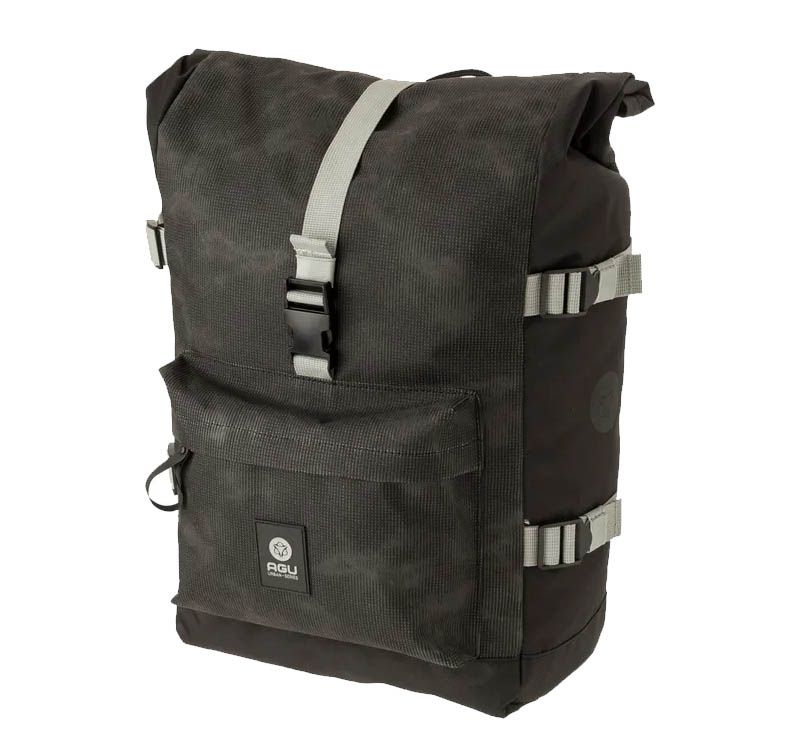 Borsa a bisaccia AGU URBAN 28x35x14cm roll-top nero/reflex