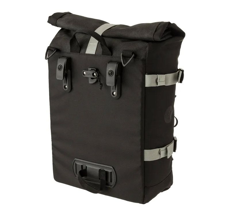 Borsa a bisaccia AGU URBAN 28x35x14cm roll-top nero/reflex