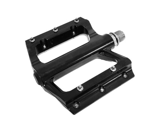 Pedali MTB FLAT M-WAVE con PIN antiscivolo alluminio nero