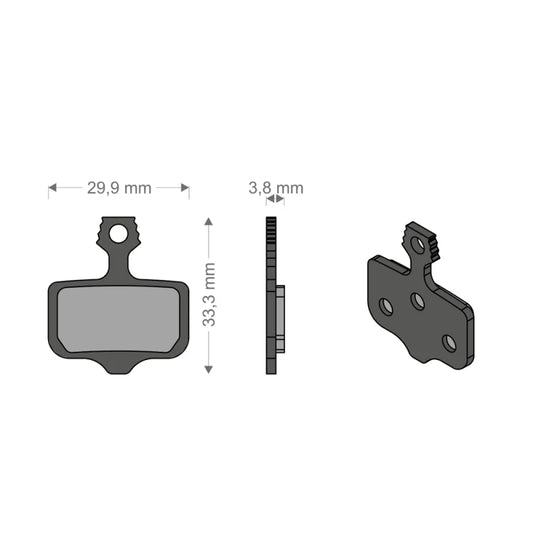 Pastiglie Organiche per Impianto ELIXIR 9/7/CR/XX/X0/T/TL AVID/SRAM