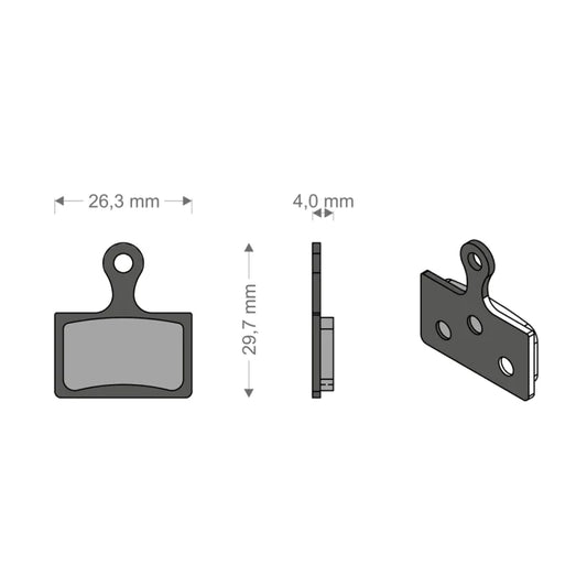 Pastiglie Organiche per Impianto DURACE/XTR/MCX1 SHIMANO/REVER/TEKTRO