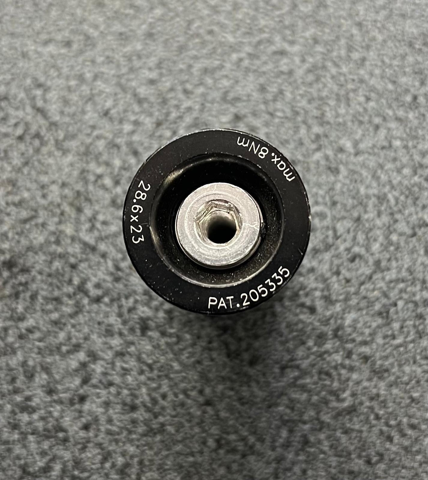 Tappo serie sterzo forcelle carbonio 28,6x23mm alluminio silver - nero