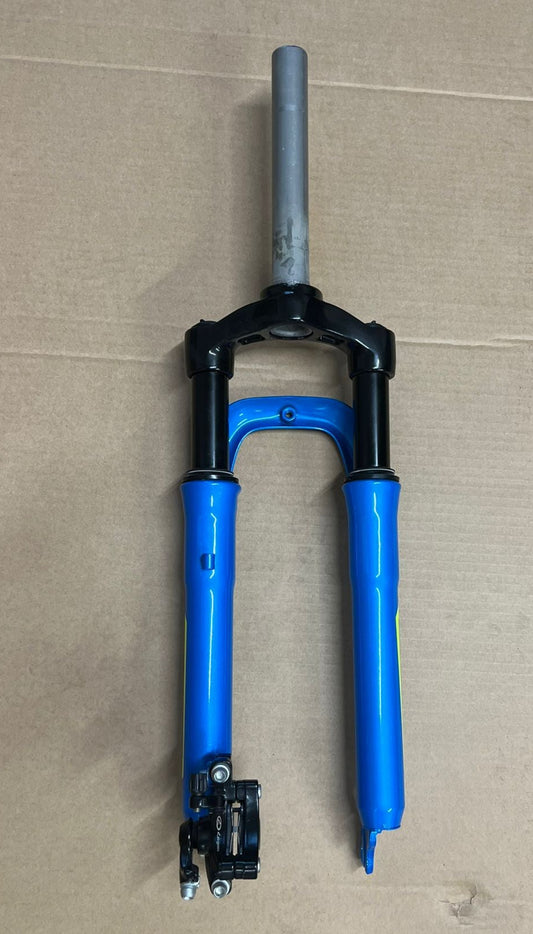 Forcella ammortizzata 27,5" a molla 60mm QR disco azzurro
