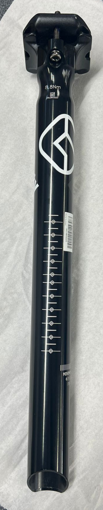 Tubo sella GRAVITY in alluminio 31,6x350mm anodizzato nero