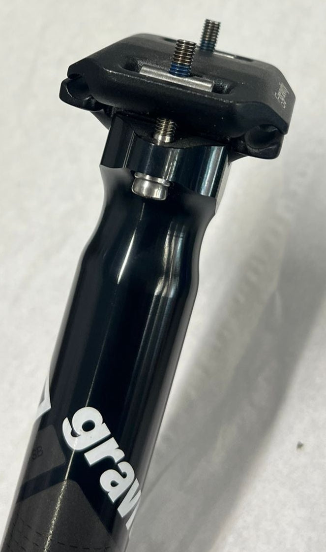 Tubo sella GRAVITY in alluminio 31,6x350mm anodizzato nero