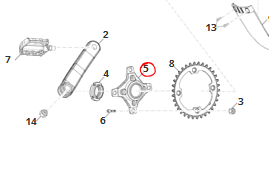 Ragno-spider FSA W0171-CL53 per motore Yamaha Fantic XTF 1.5 MY21