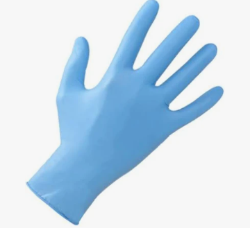 Guanti in nitrile GOLMAR, in confezione da 100 pz. colore azzurro con grip antiscivolo taglia L