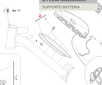Supporto batteria per e-bike Fantic con batteria esterna MY17