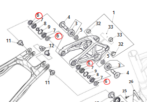 Distanziale puntoni per carro e-bike Fantic