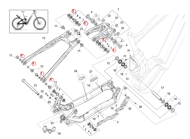 Distanziale puntoni per carro e-bike Fantic