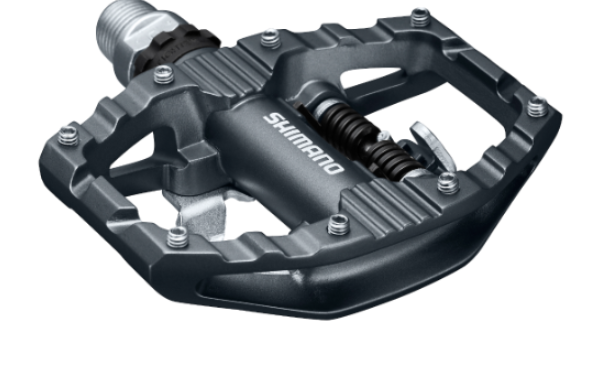 Pedali ciclismo Shimano PD-EH500 con attacco SPD colore grigio scuro