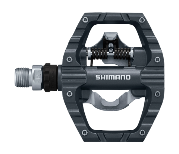 Pedali ciclismo Shimano PD-EH500 con attacco SPD colore grigio scuro