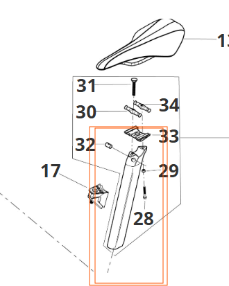 Tubo sella aero per FMOSER taglia M 260mm carbonio
