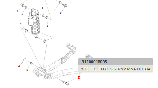 Vite fissaggio ammortizzatore Fantic XTF 1.5 Carbon MY21