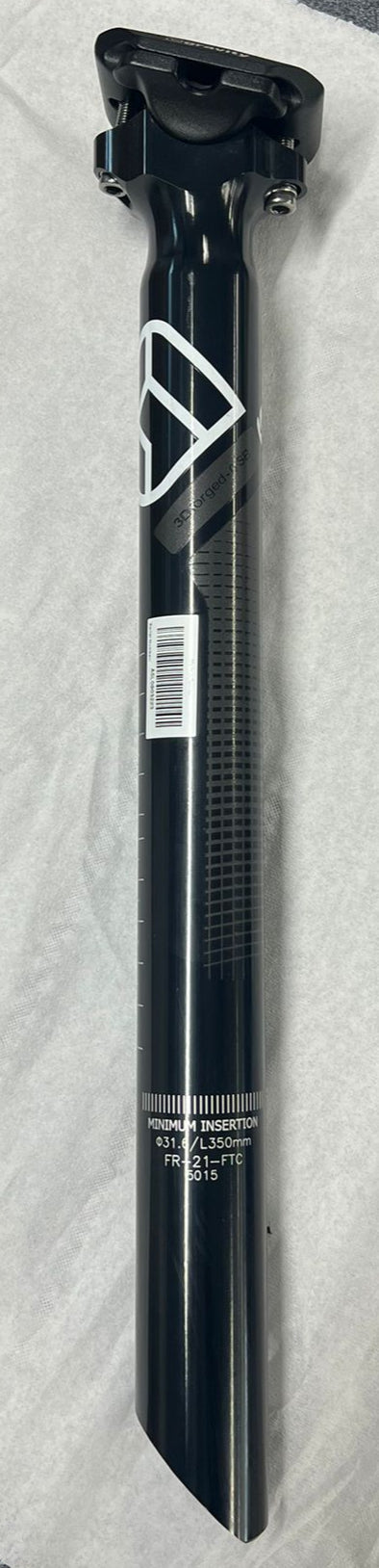 Tubo sella GRAVITY in alluminio 31,6x350mm anodizzato nero